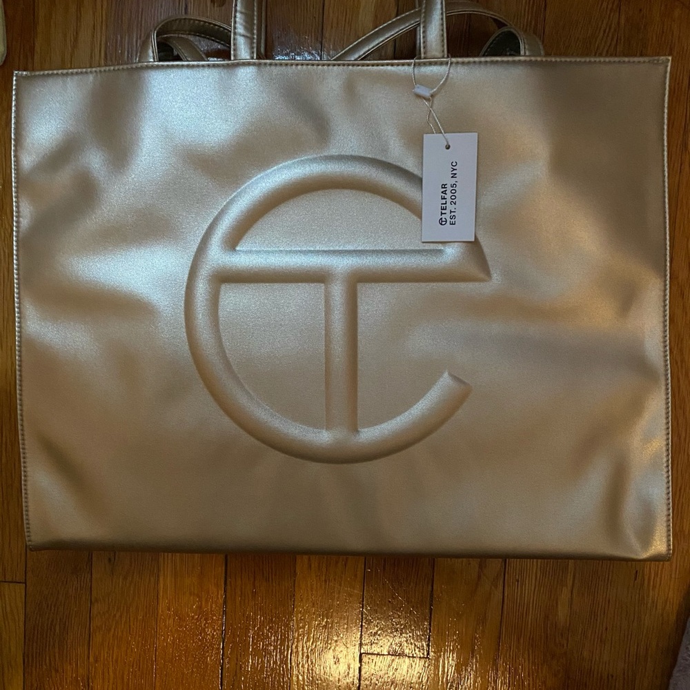 Telfar, Gold, Large bag.